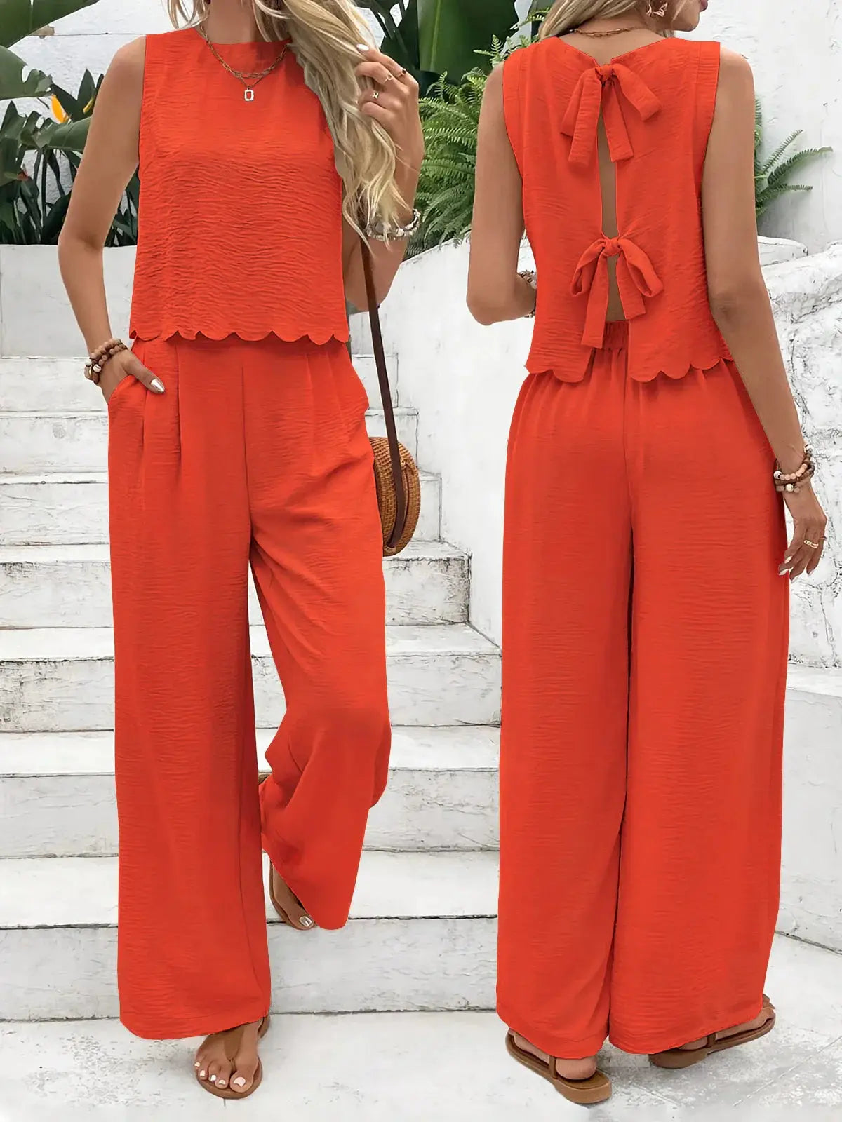 Casual Women's Tank Top & Trousers Set