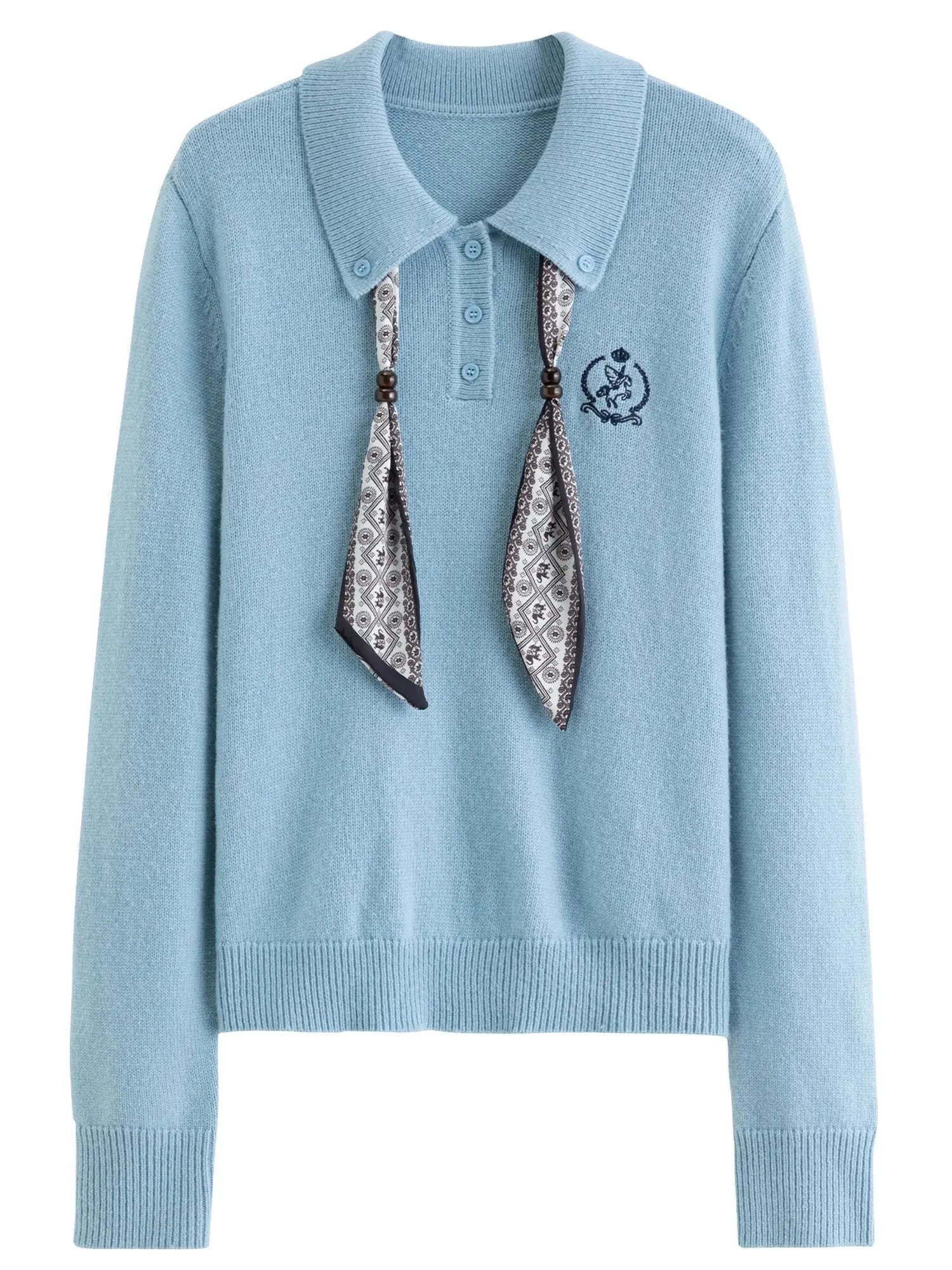 Women's Turn-Down Collar Knit Pullover