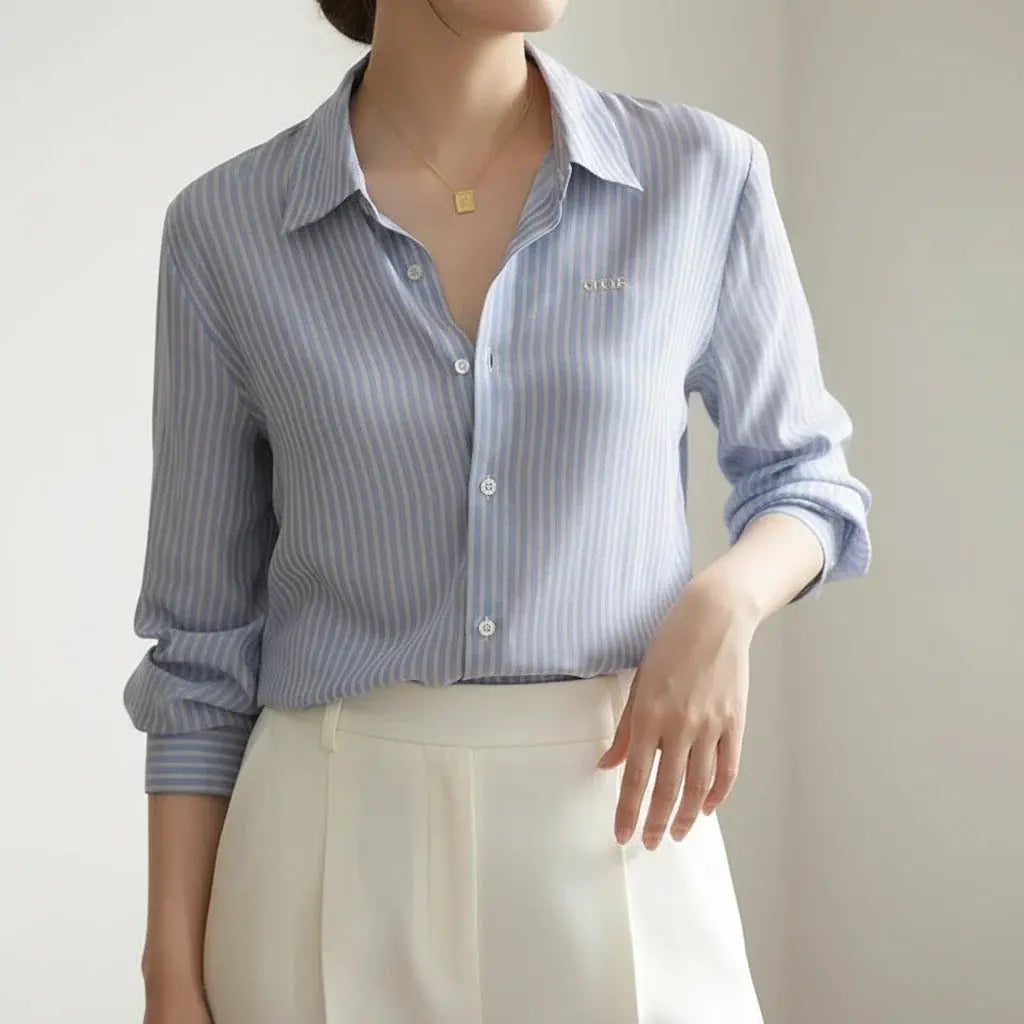 Classic Striped Long-Sleeve Shirt