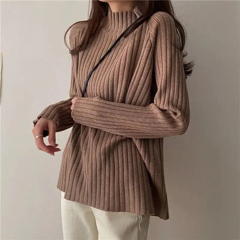 Loose-Fit Turtleneck Sweater for Winter