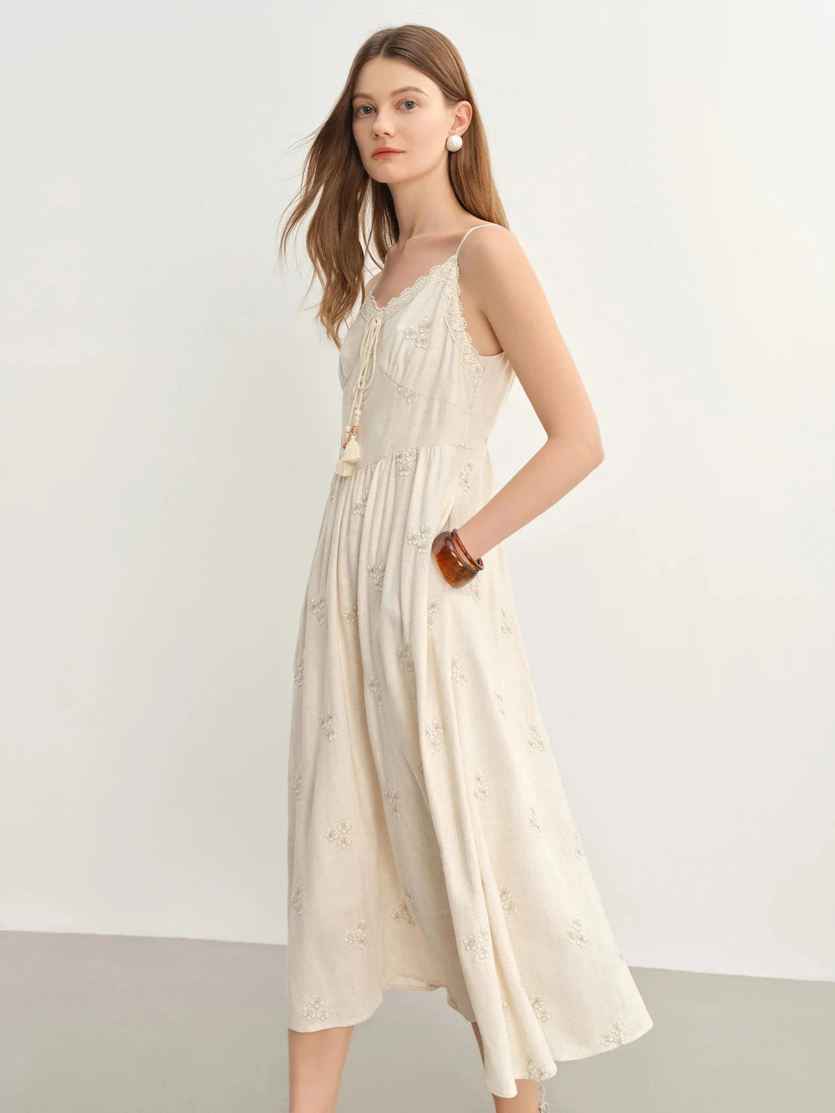 Boho Lace-Up Strappy Maxi Dress Summer Fashion