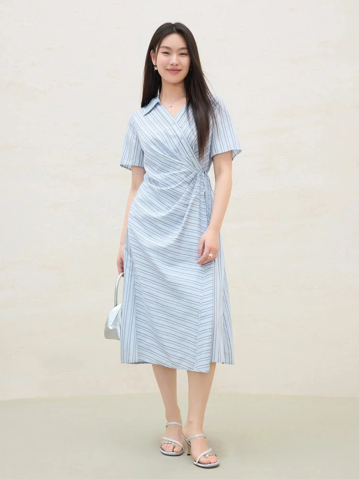 Women's Versatile Midi Shirt Dress