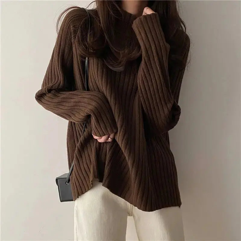 Loose-Fit Turtleneck Sweater for Winter