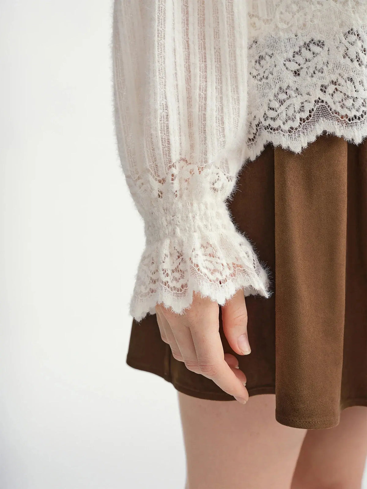 Women's Autumn Fairycore Lace Top