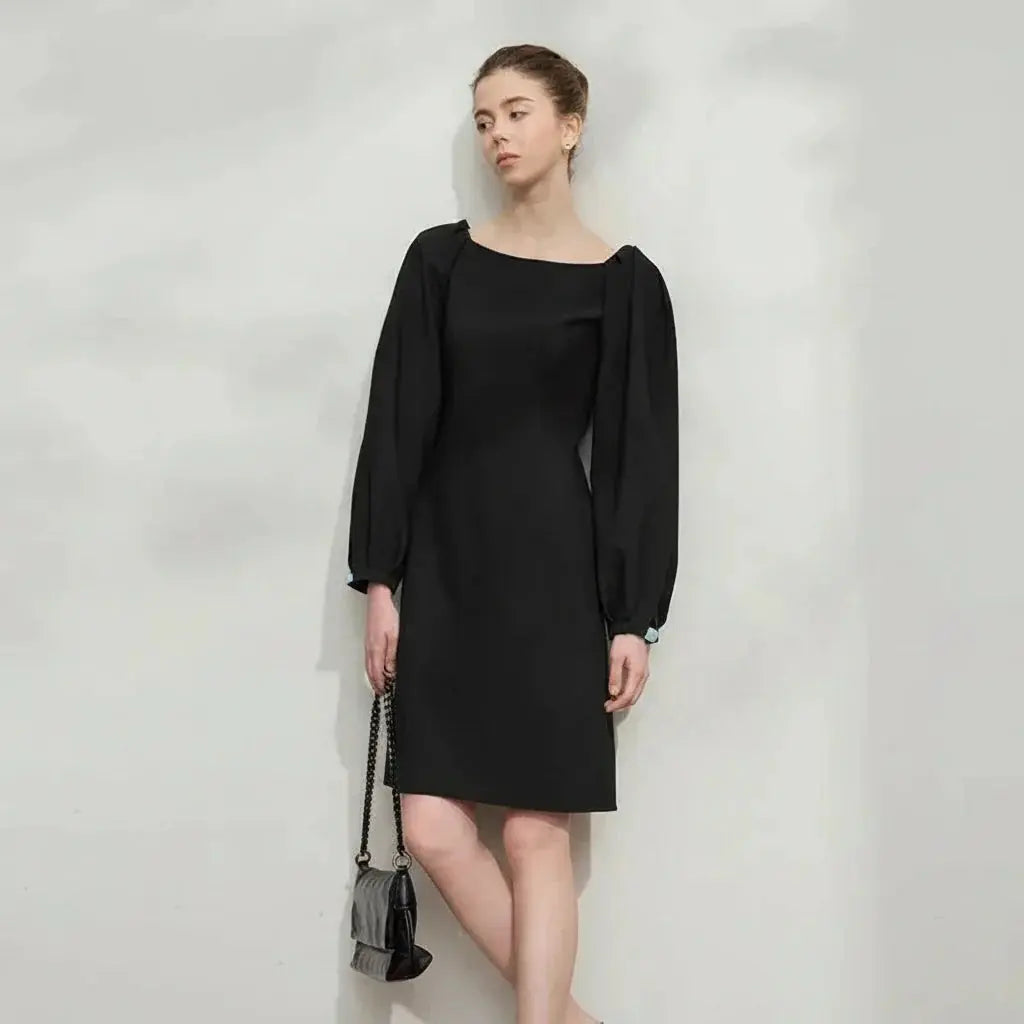Minimalist Autumn Round Neck Dress