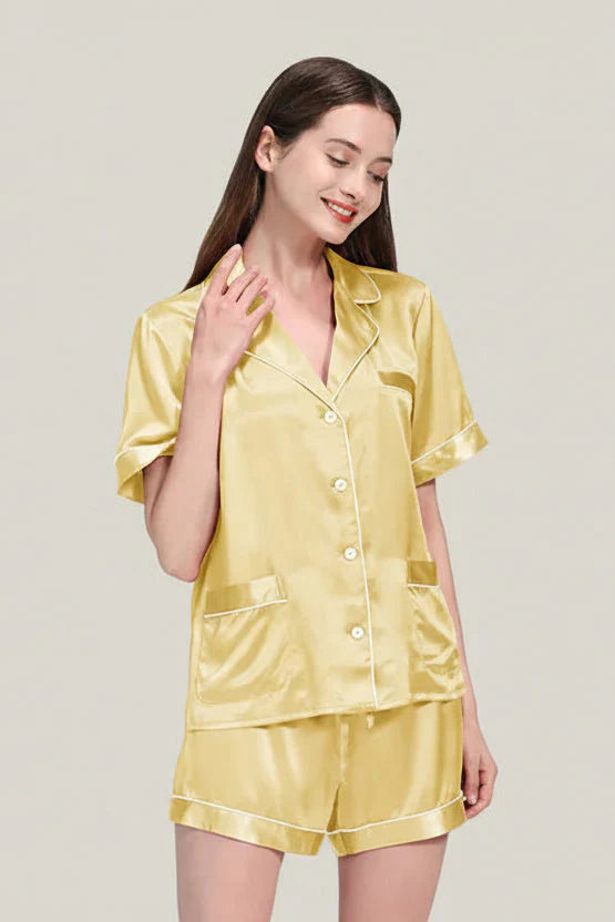 Plus Size Deconstructivist Real Silk Pajamas 2-Piece Set