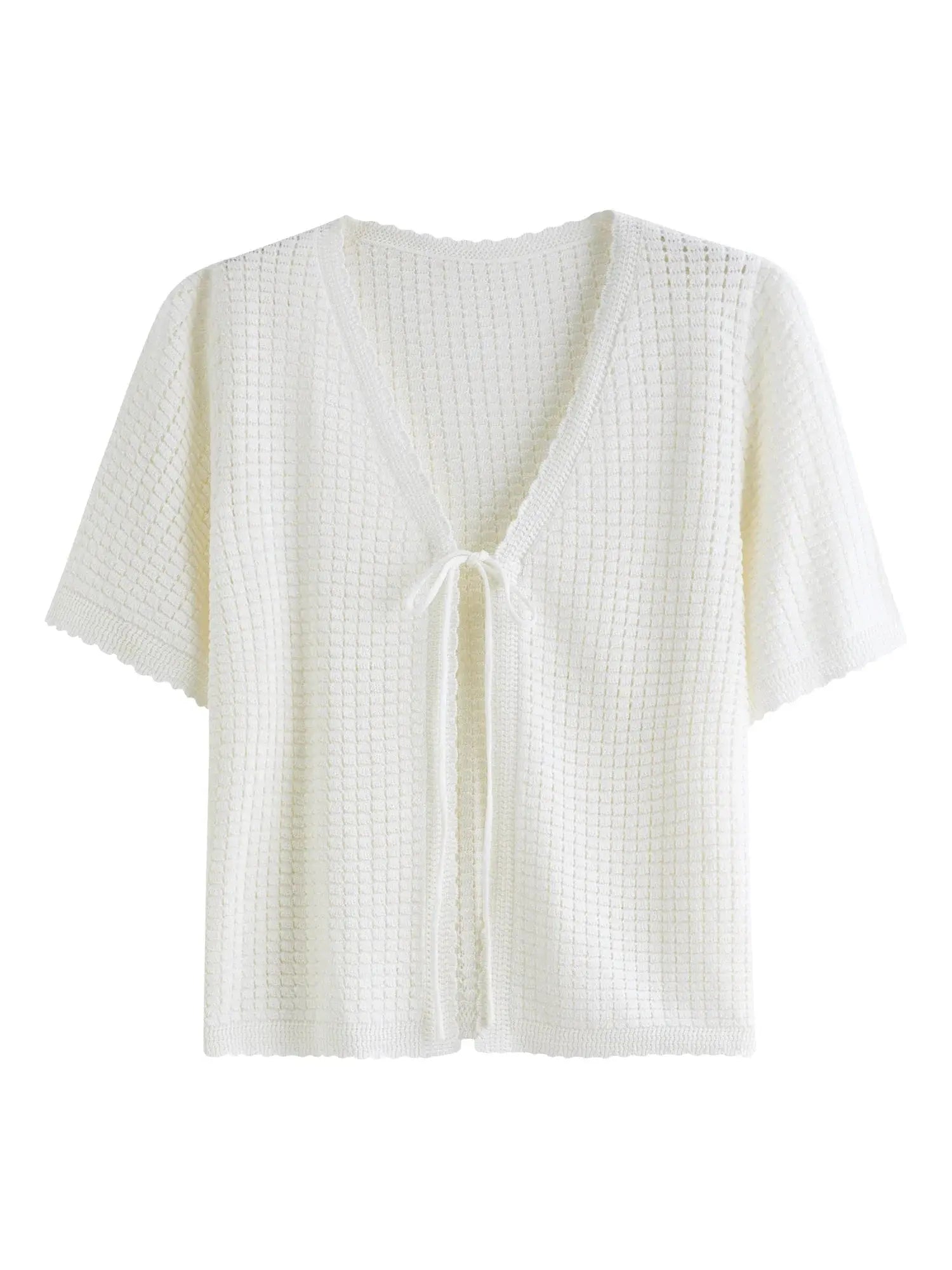 Fluid Silhouette Summer Mesh Cardigan
