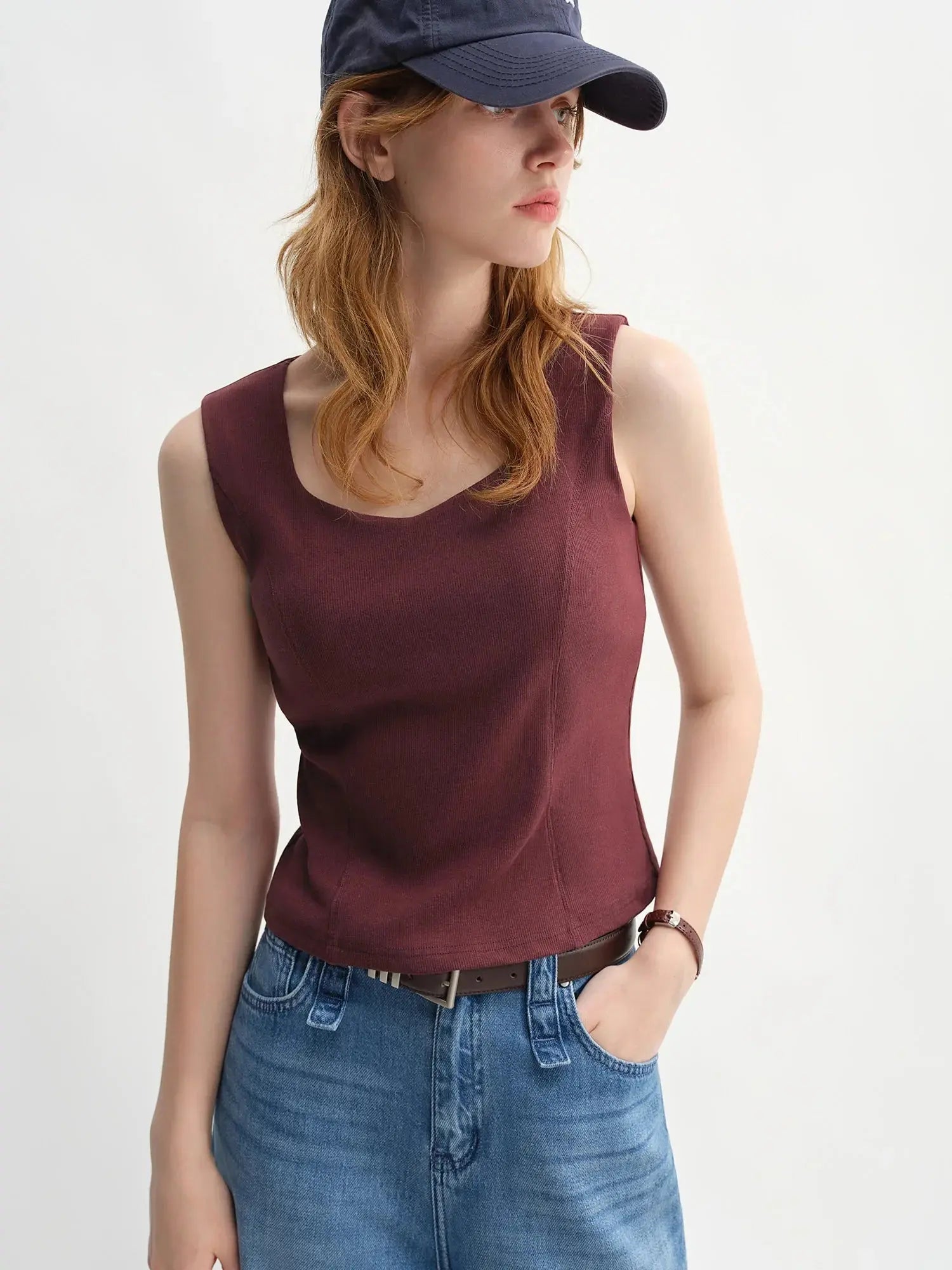 Plus-Size Fitted Tank