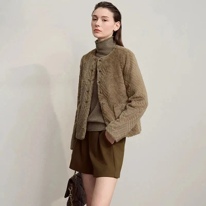 Women's Versatile Warm Knit Winter Coat