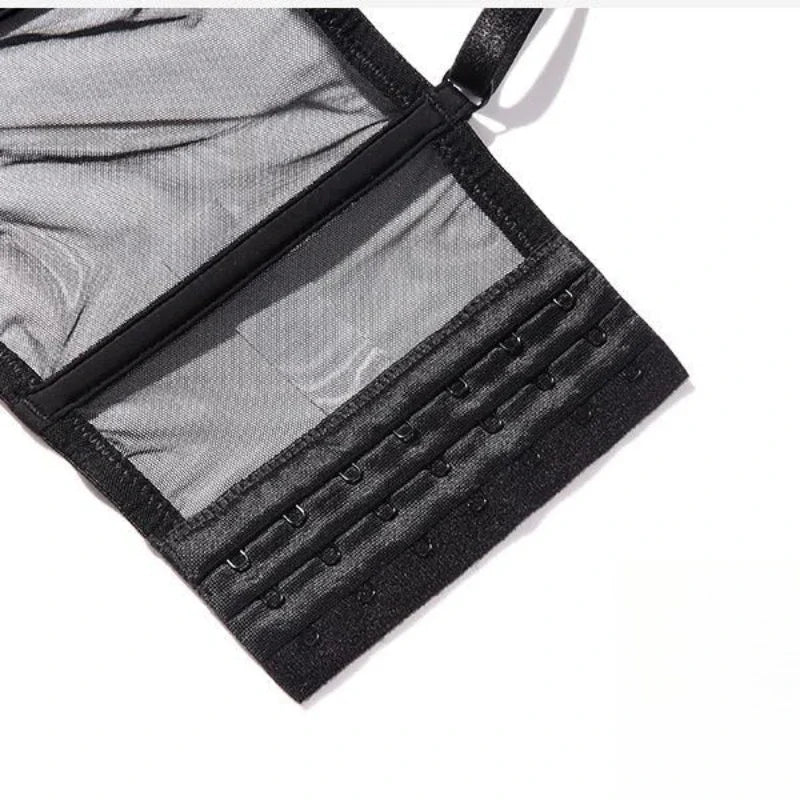 Women Push Up Bra Sets Transparent Lingerie Sexy Shaper Bra Beauty Back Comfortable Underwear Adult's Fishbone Gauze Bralette