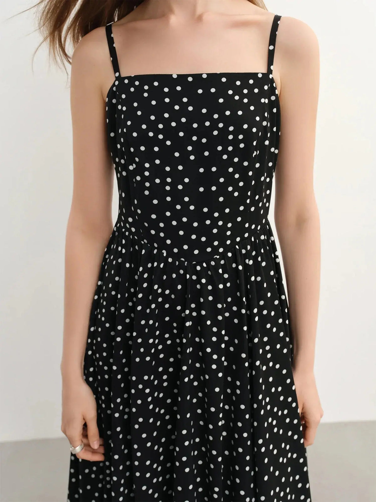 Elegant Plus Size Polka Dot Dress