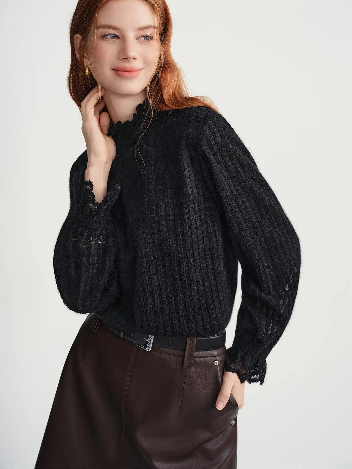 Women's Autumn Fairycore Lace Top