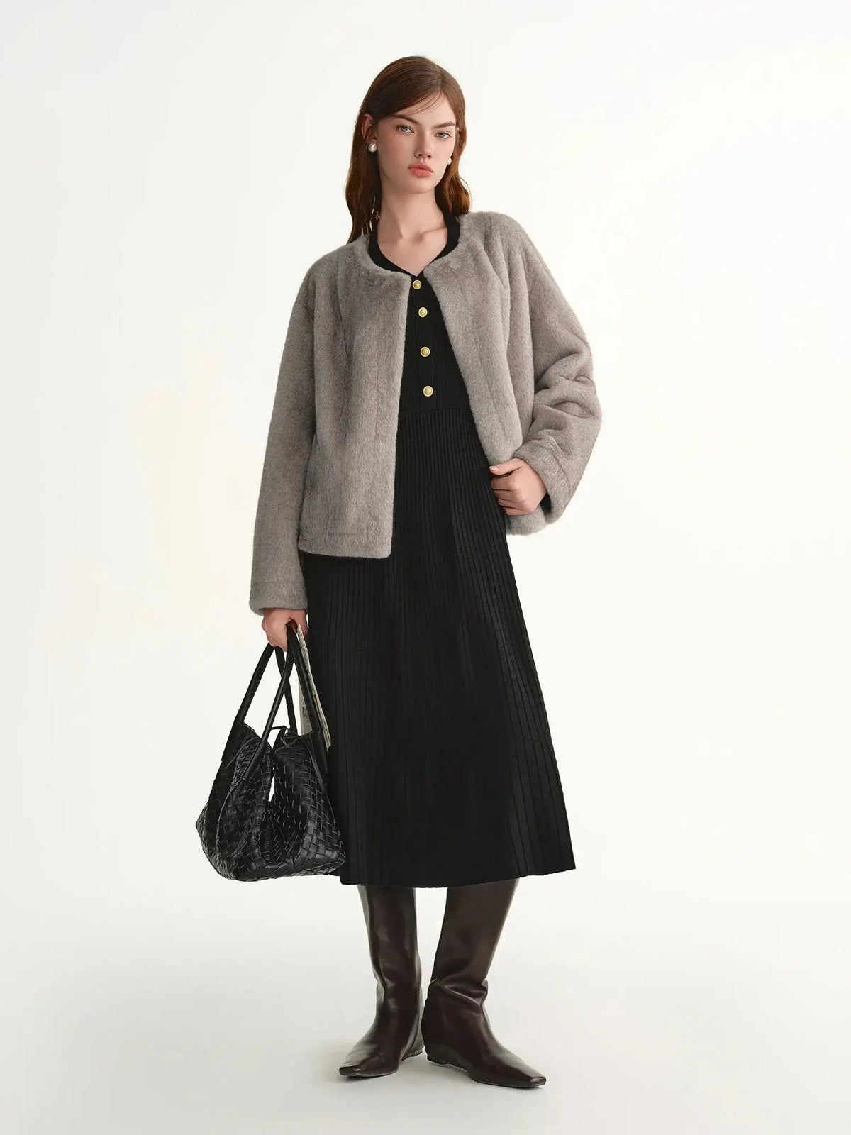 Elegant Plus Size Faux Mink Coat