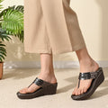 Shynara - Grey Thong Wedges