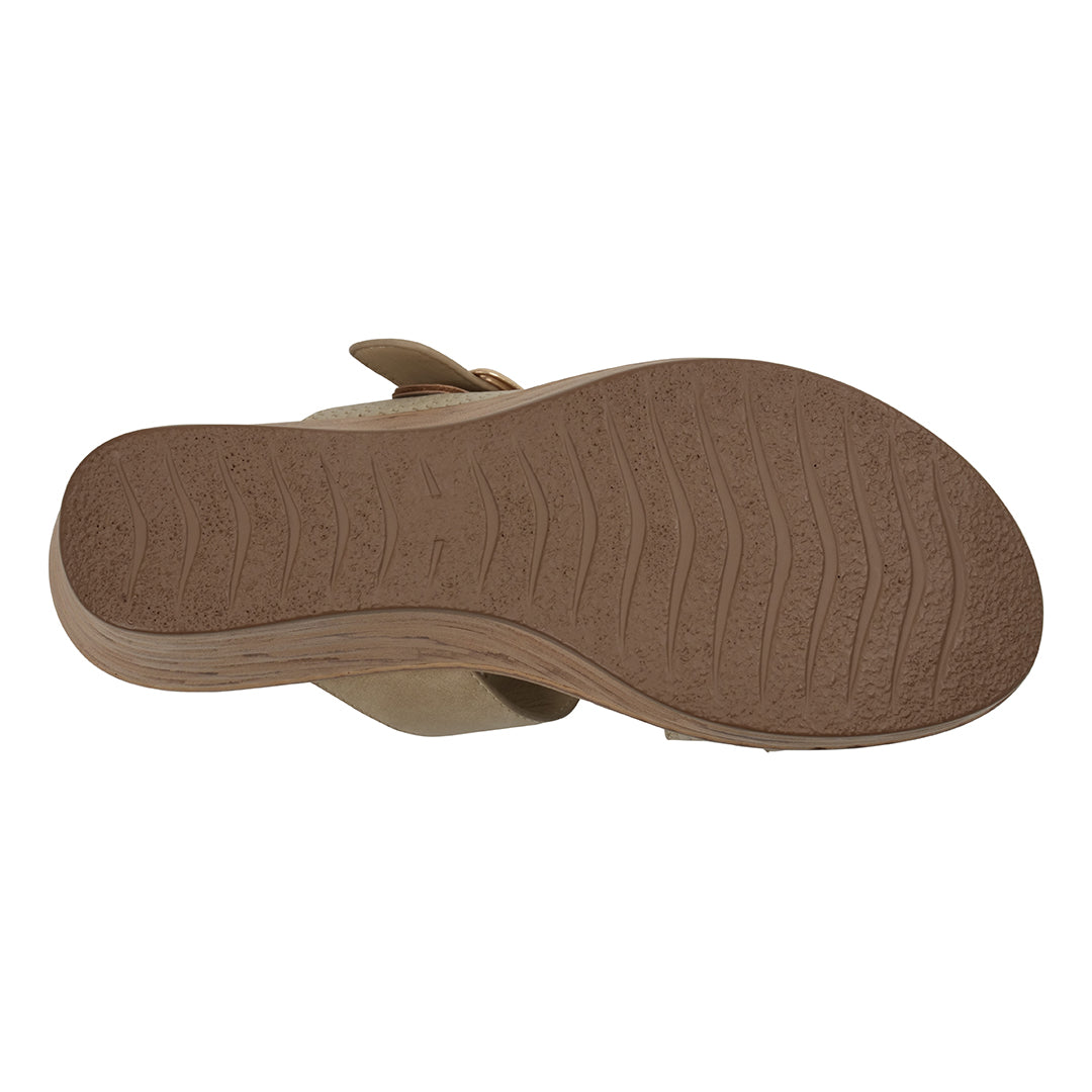 Women's Odalis Natural Wedge Sandals with Buckle