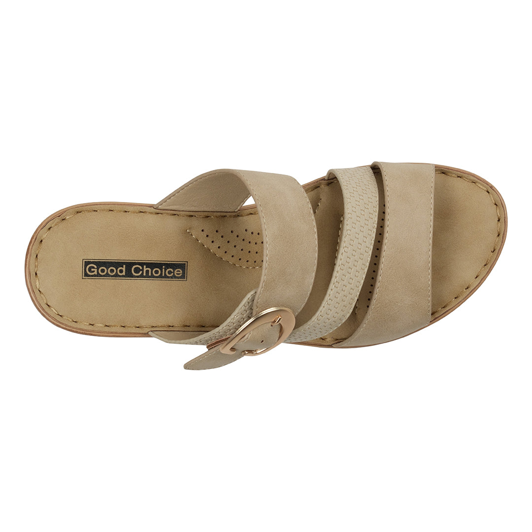 Women's Odalis Natural Wedge Sandals with Buckle