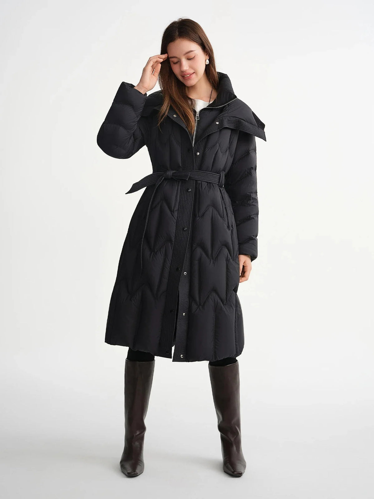 Plus Size Quilted Duck Down Jacket Warm Winter Puffer
