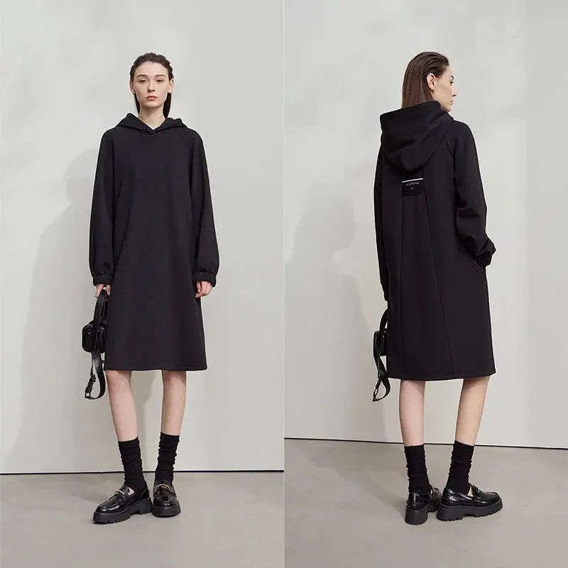 Women's Hooded Knitted Sweater Dress