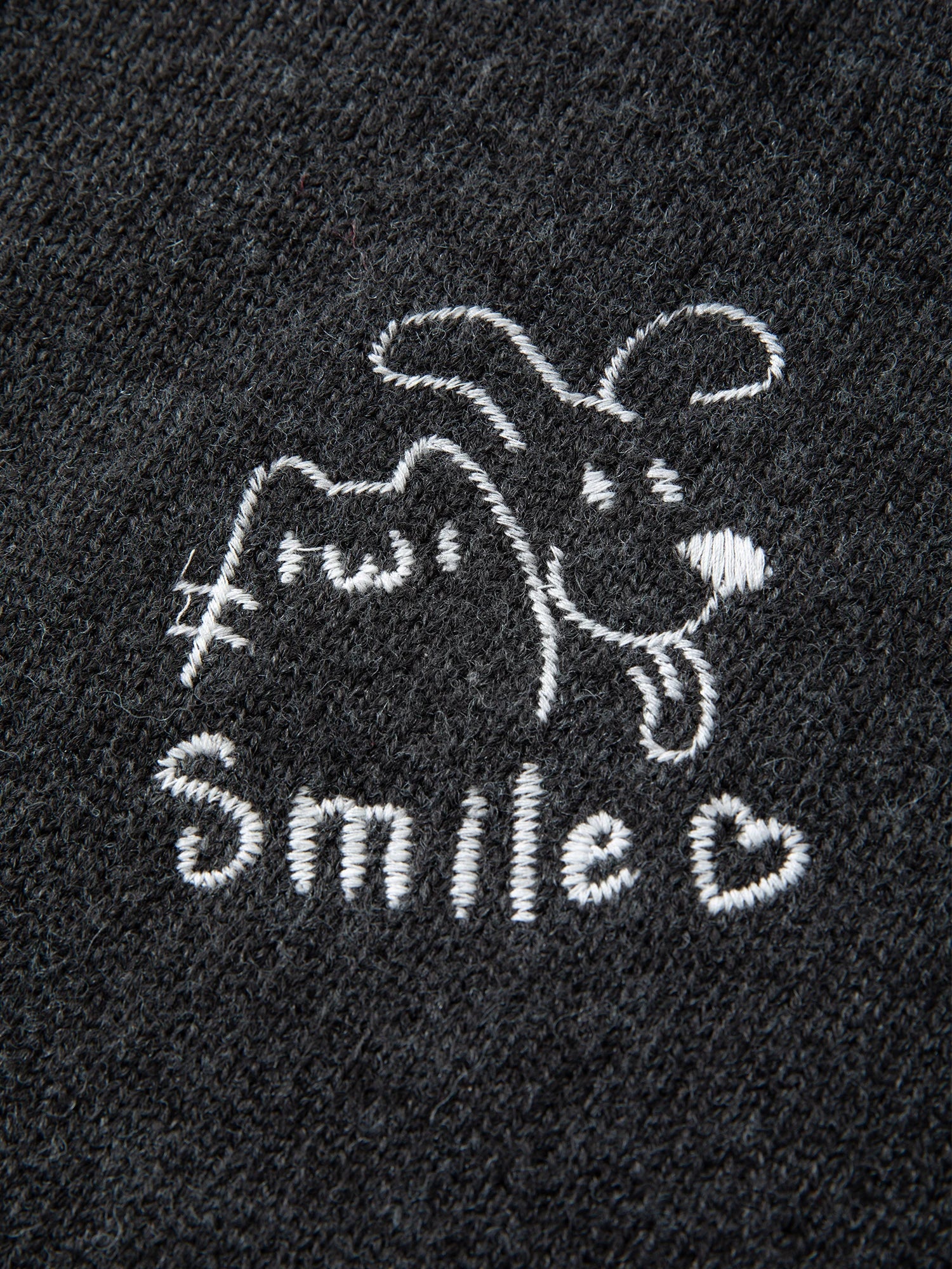 Plus Size Embroidered Round Neck Sweater Cute Winter Knit