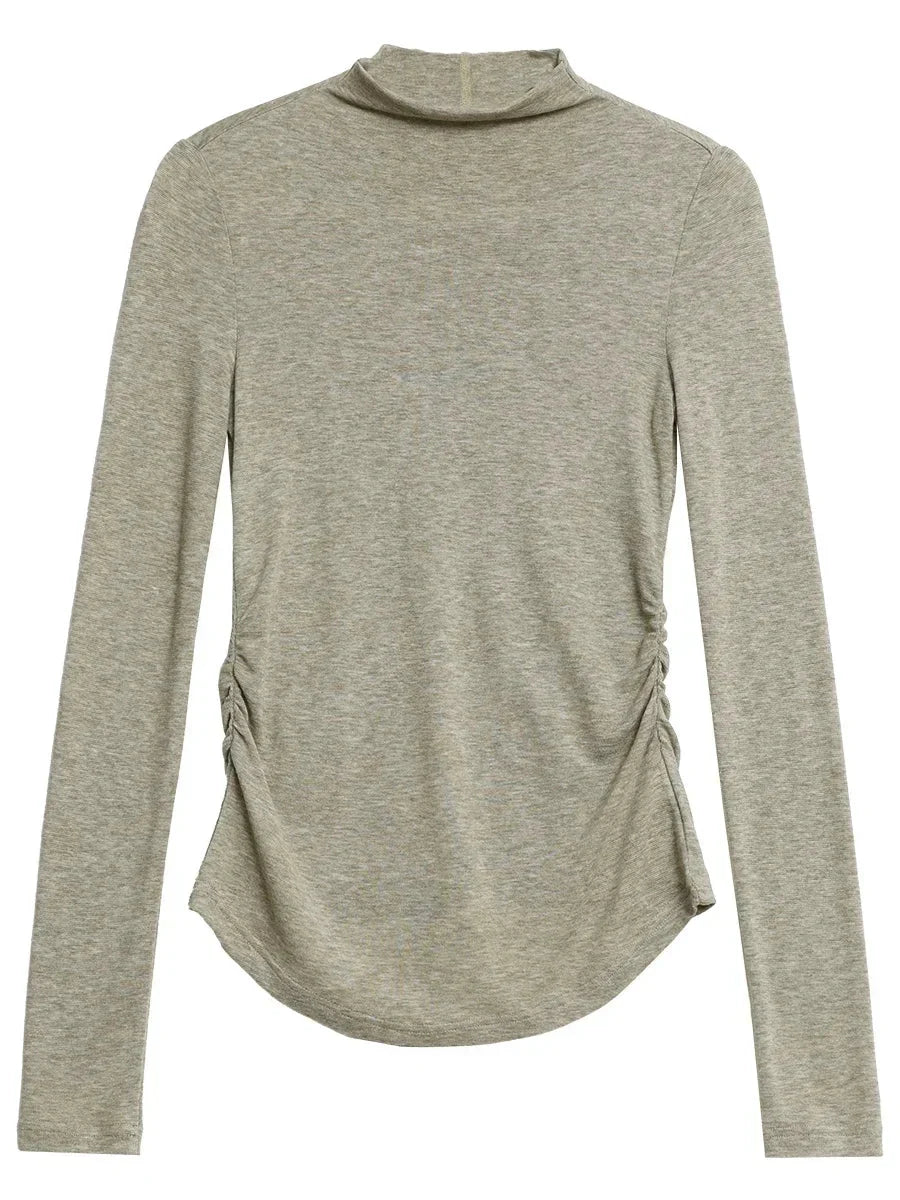 Slim Fit Knitted T-Shirt Basic Spring/Autumn Tee