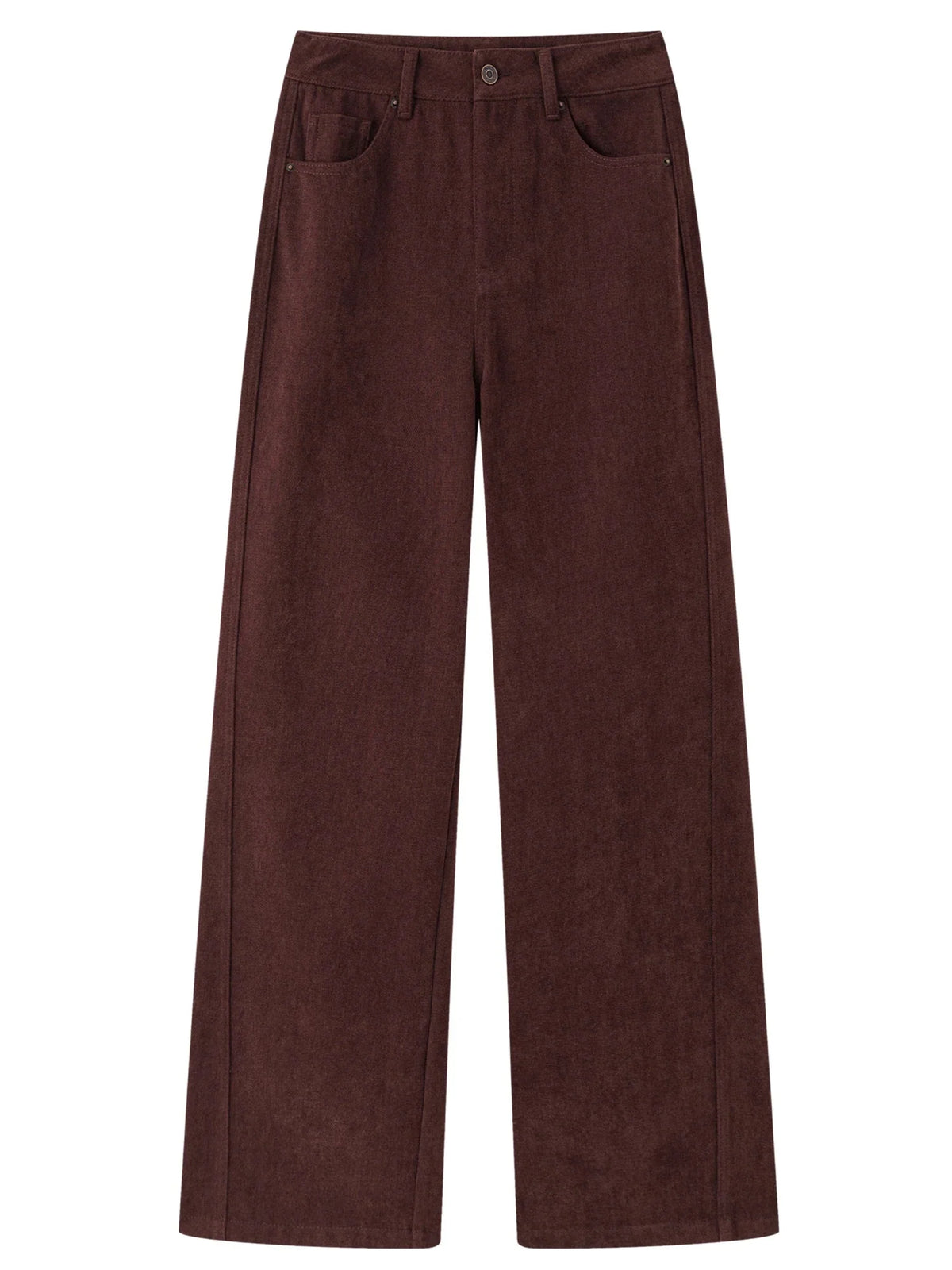 High Waist Wide Leg Pants Winter Office Trousers