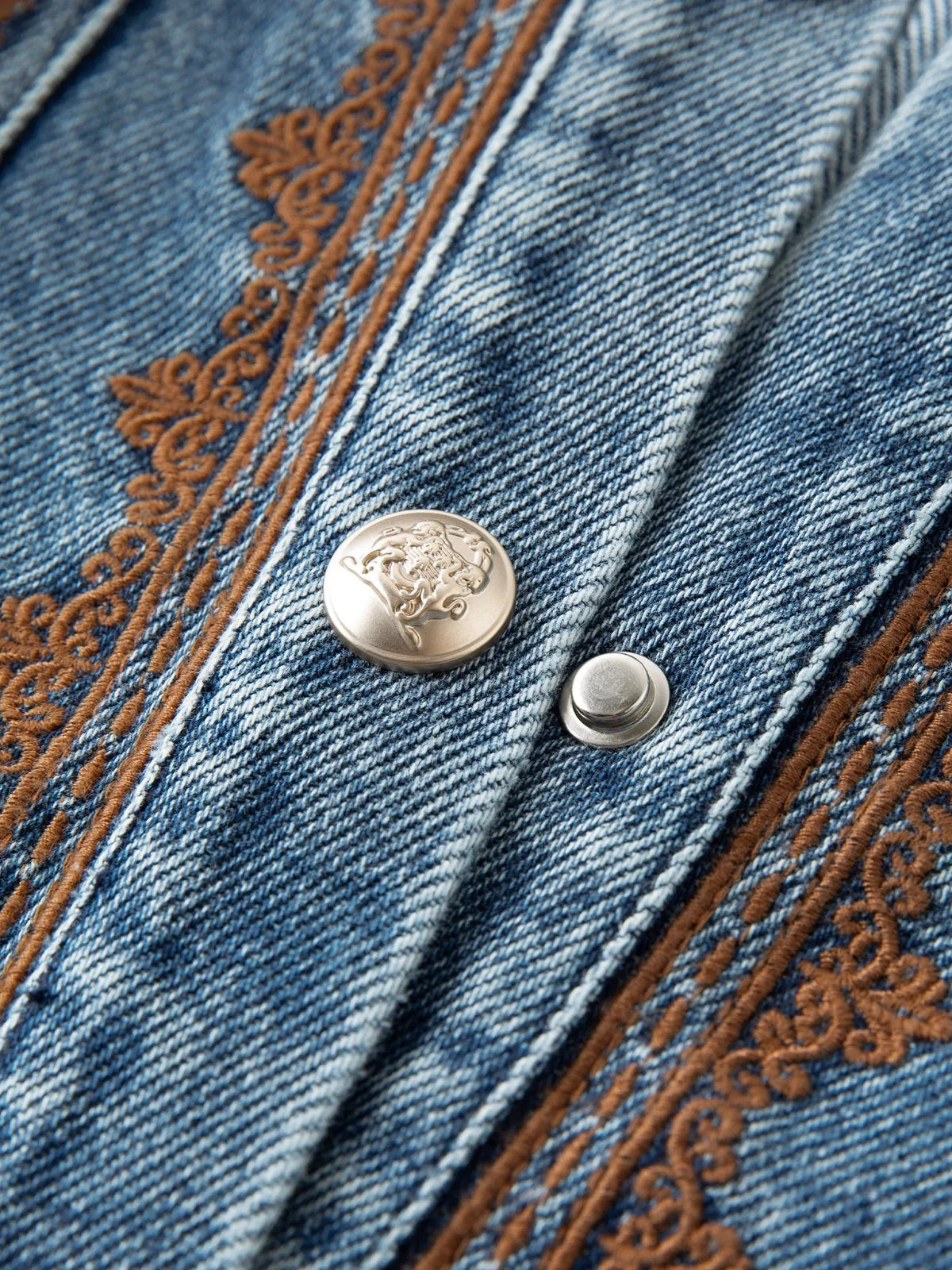 Embroidered Denim Jacket Lace Women's Spring Outerwear