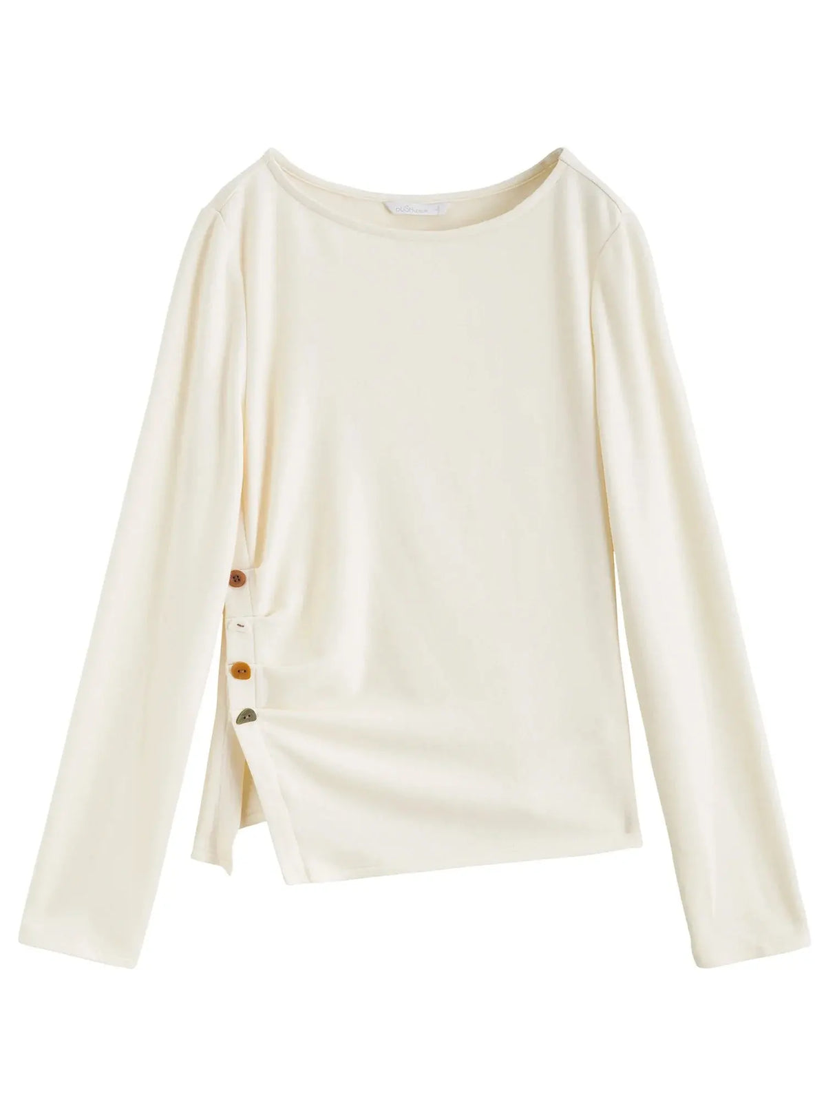 Velvet Fleece Irregular Hem Top: Warm, Slim Fit, and Stylish