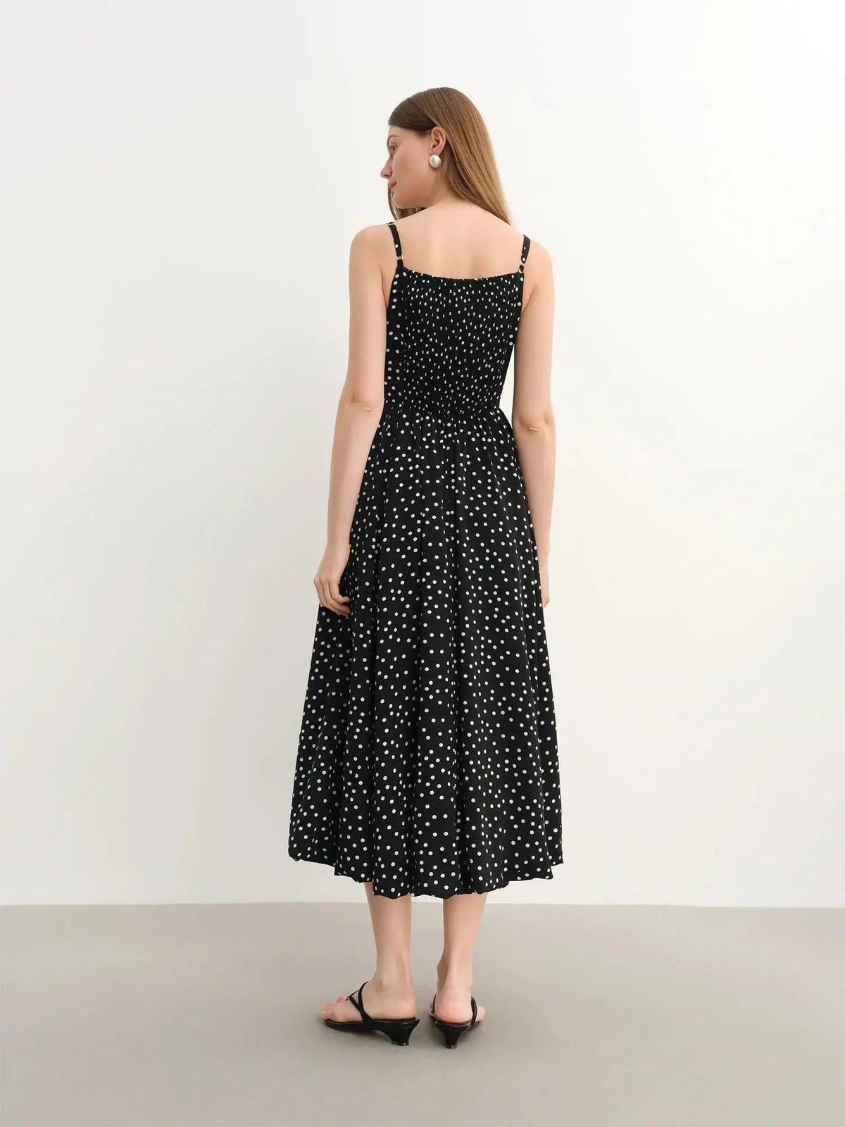 Elegant Plus Size Polka Dot Dress