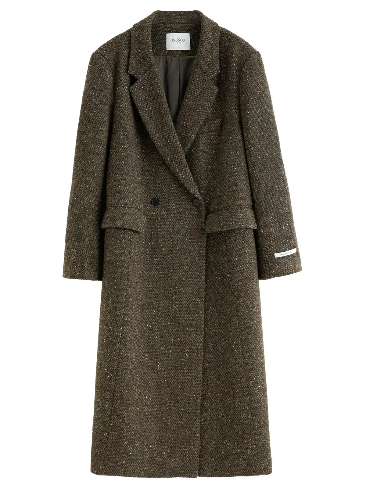 Women's Slim-Fit Double-Breasted Wool Blend Coat