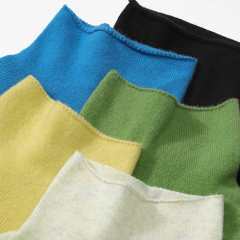 Winter Turtleneck Cottagecore Wool Blend Pullover