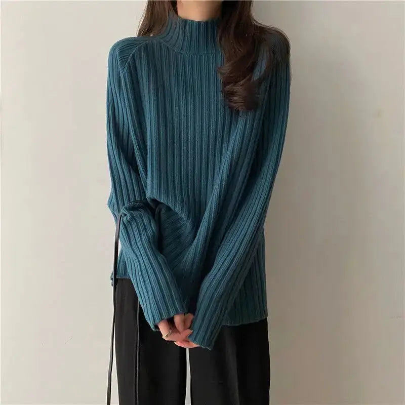 Loose-Fit Turtleneck Sweater for Winter