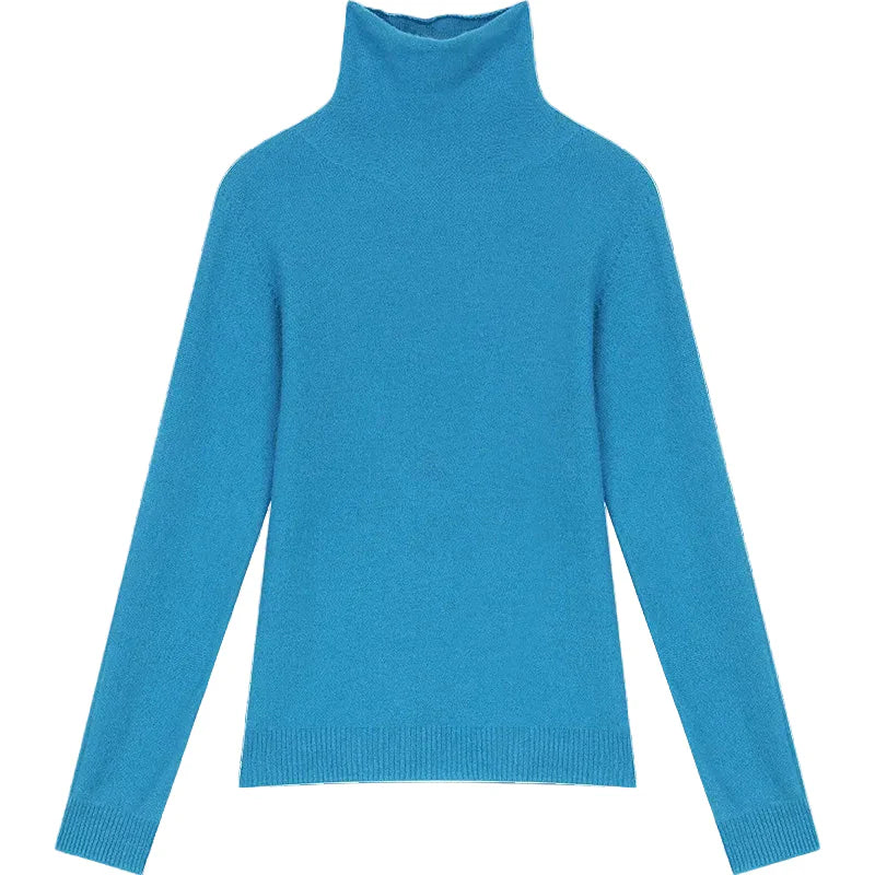 Winter Turtleneck Cottagecore Wool Blend Pullover