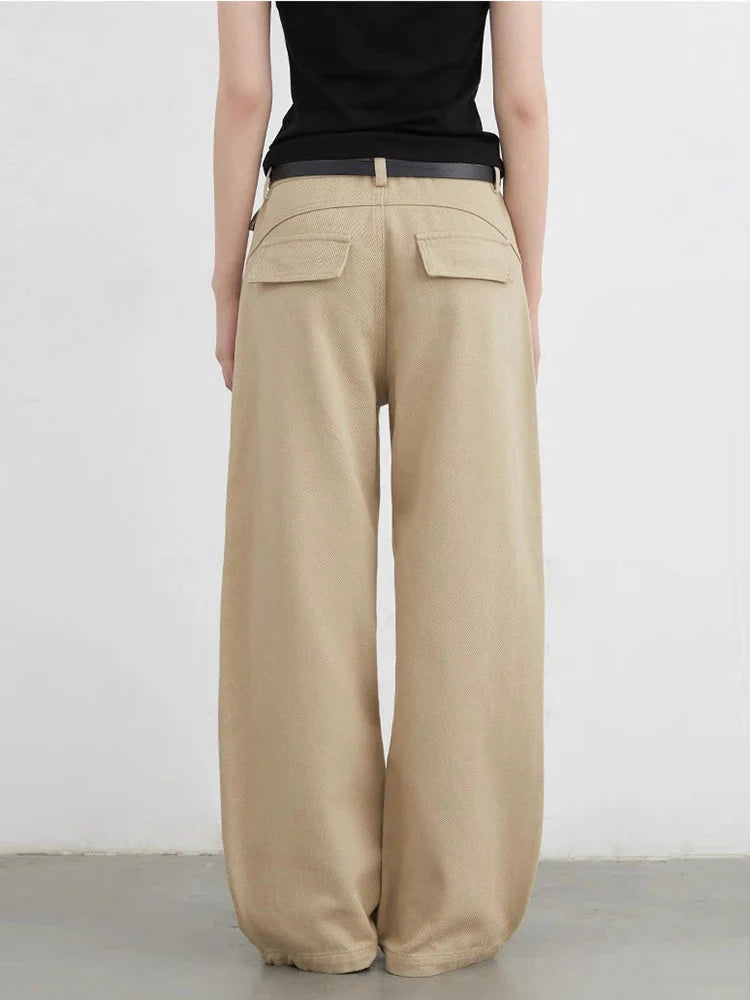 Split Wide Leg Jeans Loose Casual Denim Workwear