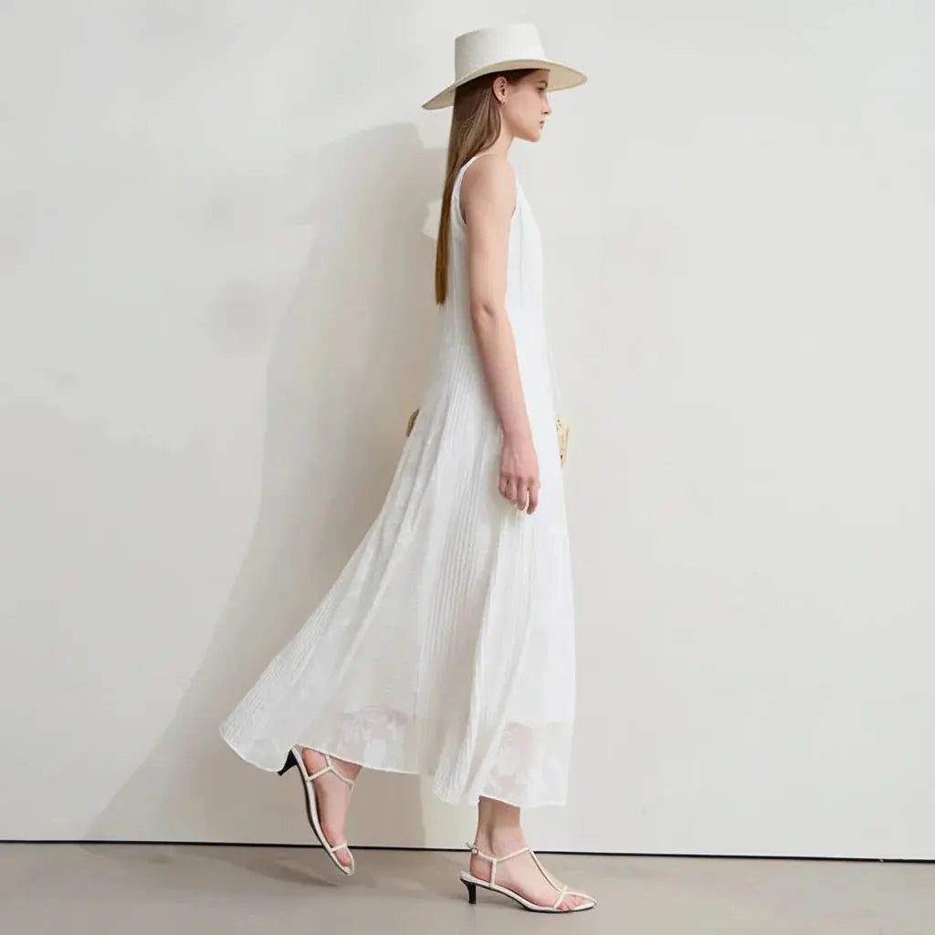 Women's Casual Beige A-Line Dress