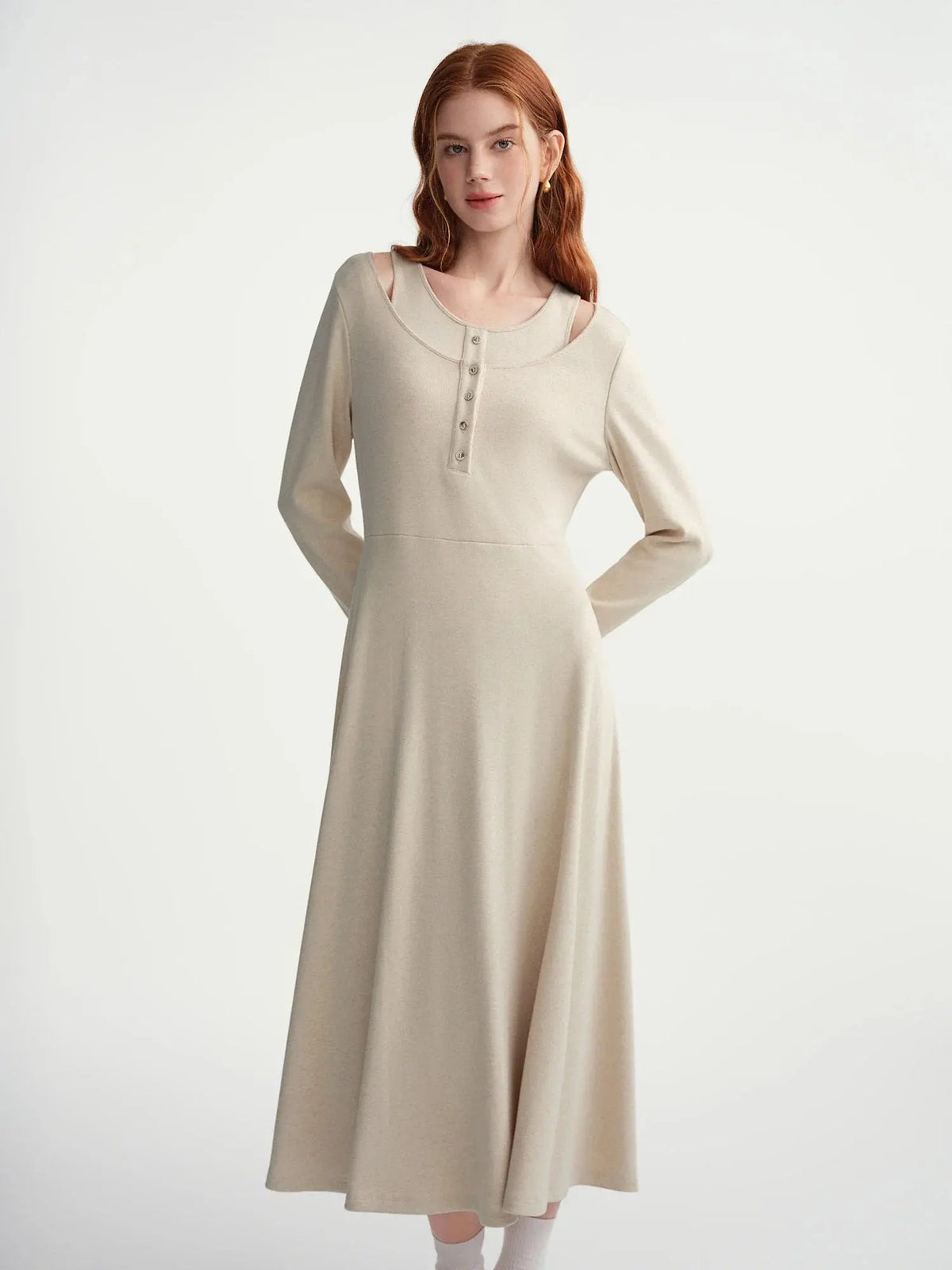 Chic Plus-Size Winter Layering Dress