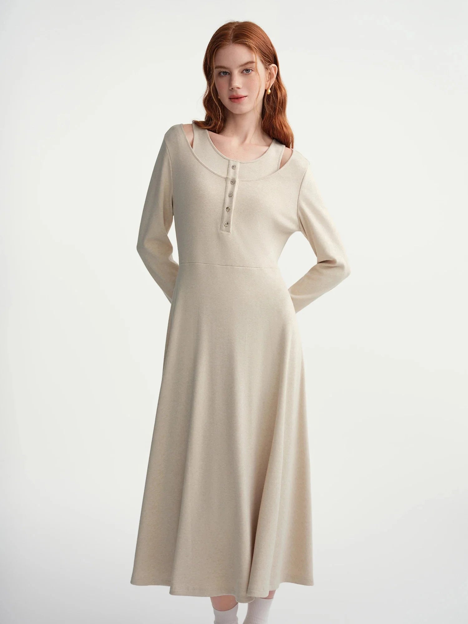 Women’s Retro 2-Piece Slim Fit Winter Dress