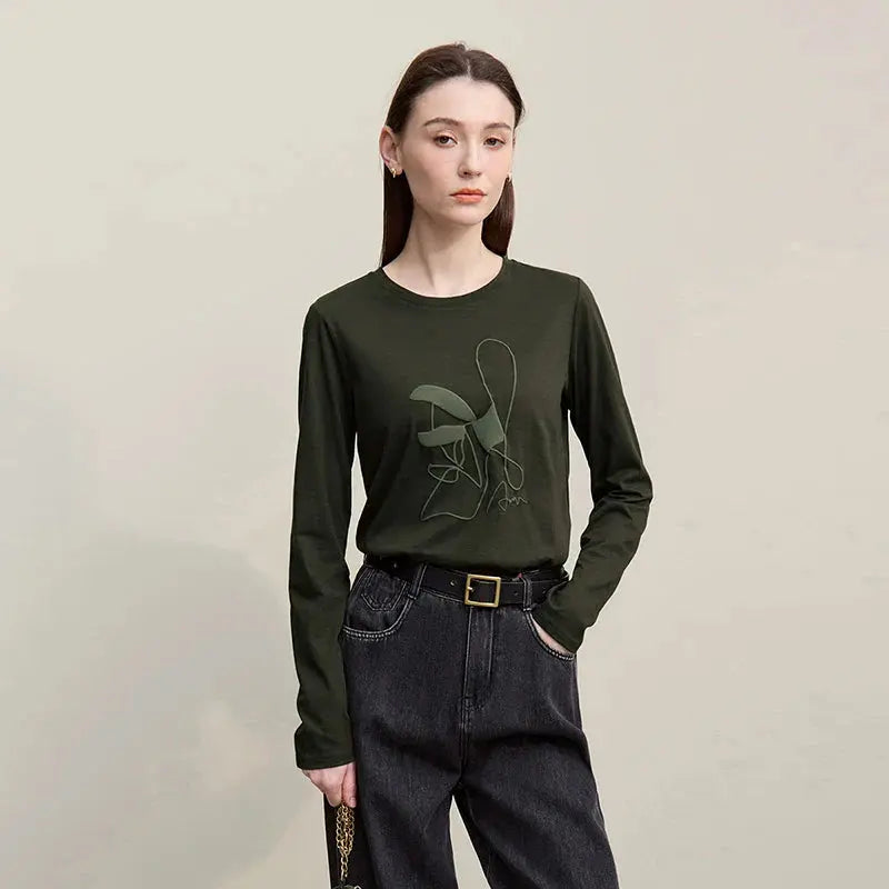 Long-Sleeve Printed Bamboo