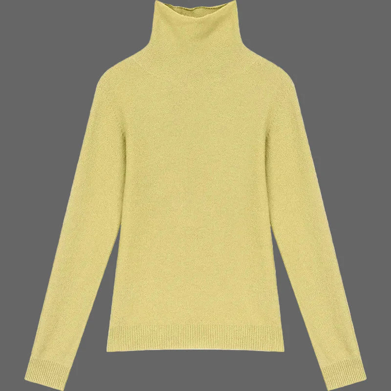 Winter Turtleneck Cottagecore Wool Blend Pullover