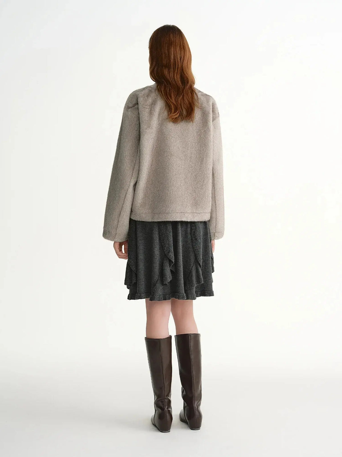 Elegant Plus Size Faux Mink Coat