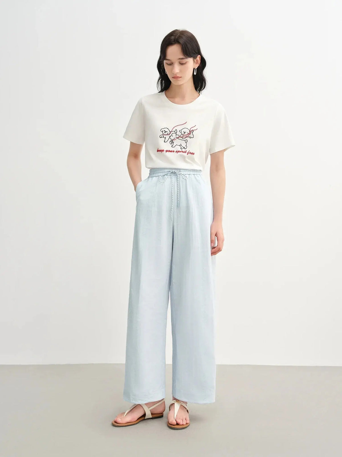 Comfy Wide-Leg Drawstring Pants
