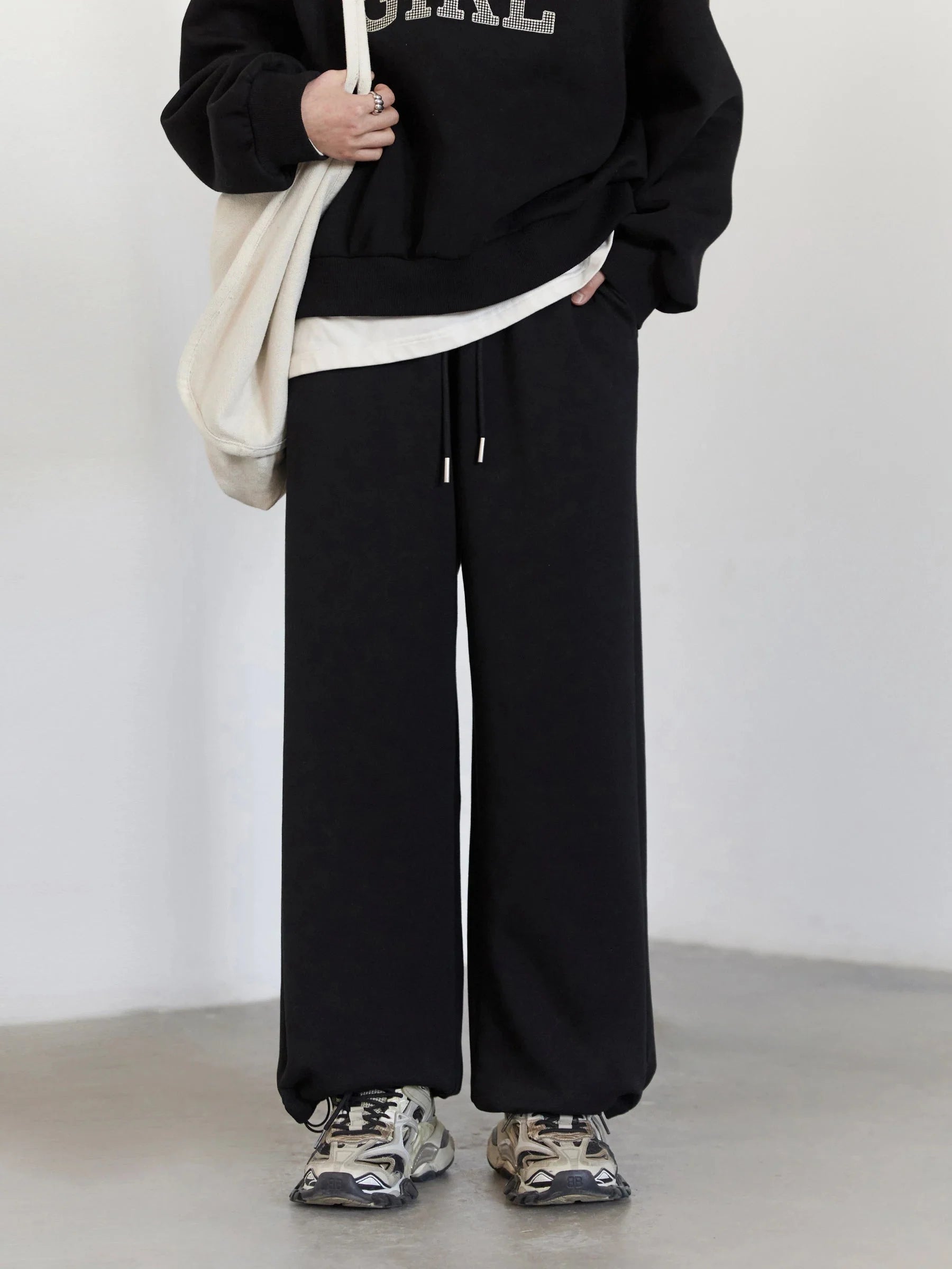 High-Waisted Wide Leg Pants Casual Loose Trousers