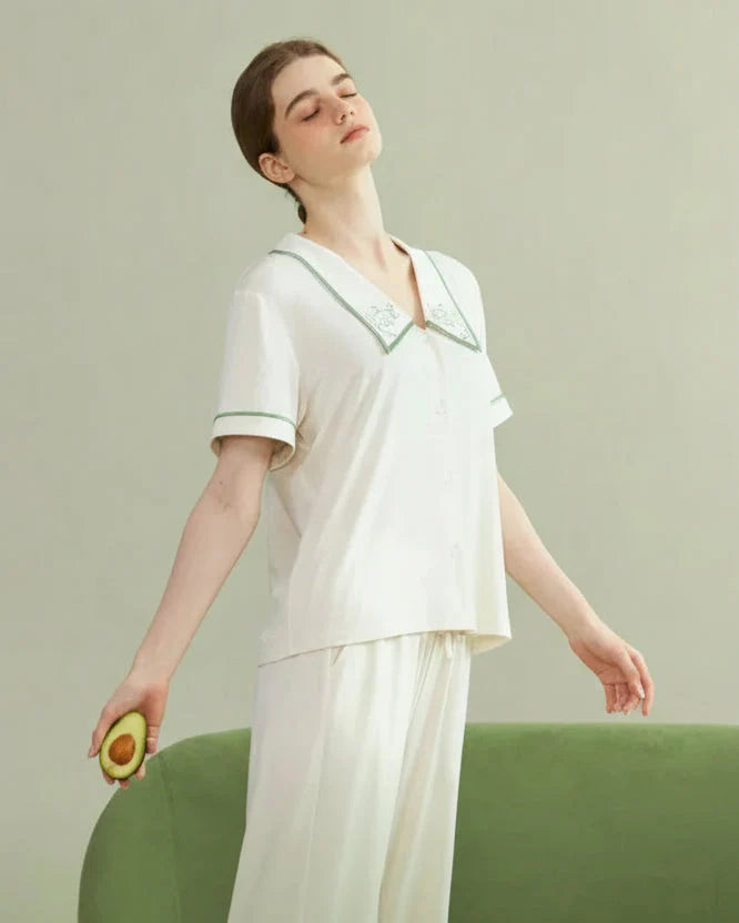 Womens Pajamas Short Sleeve Set