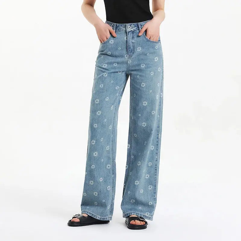 Women's Summer Cotton Wide Leg Denim