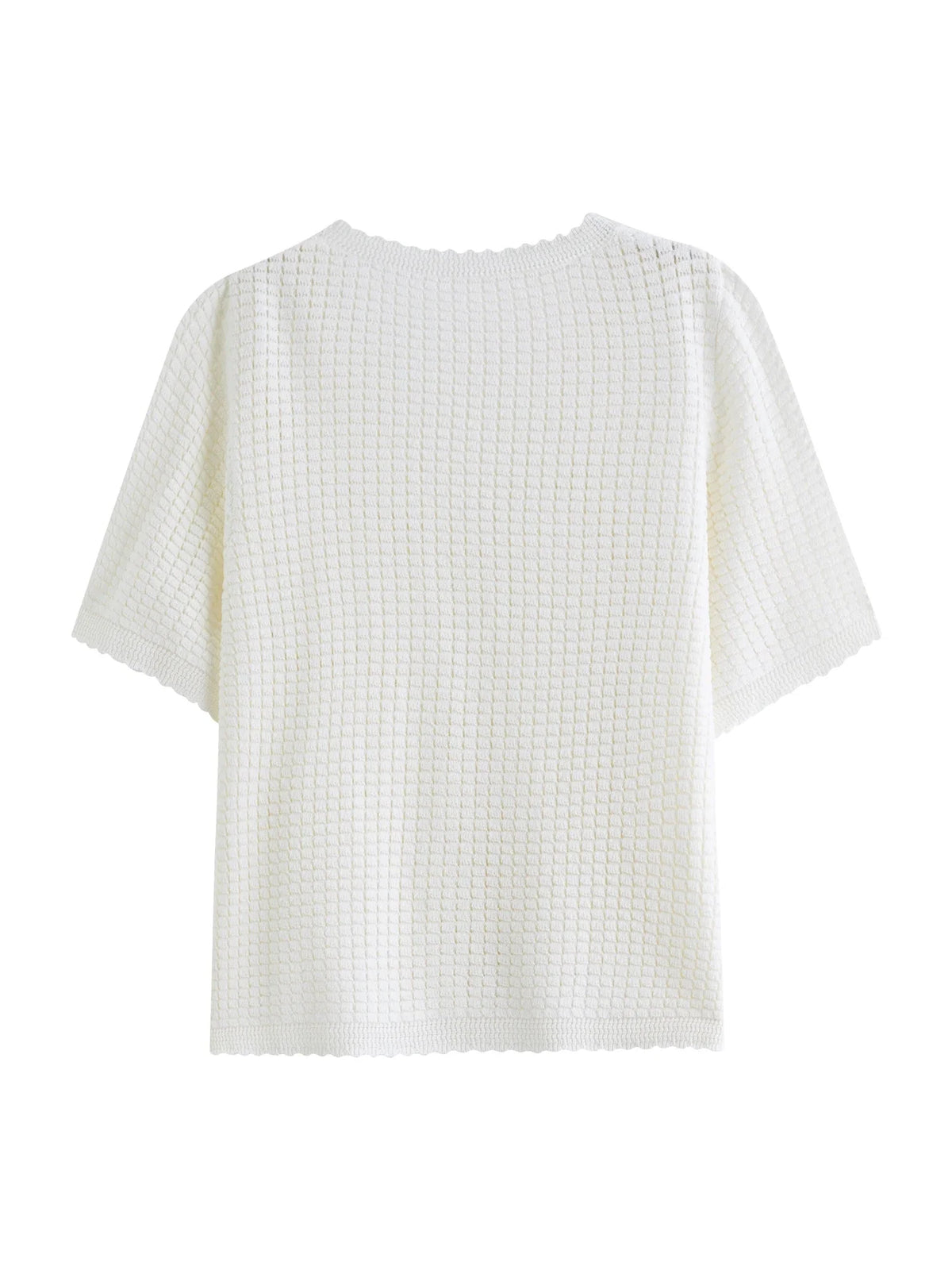 Textured Mesh Cardigan Relaxed Resort to Office Fit
