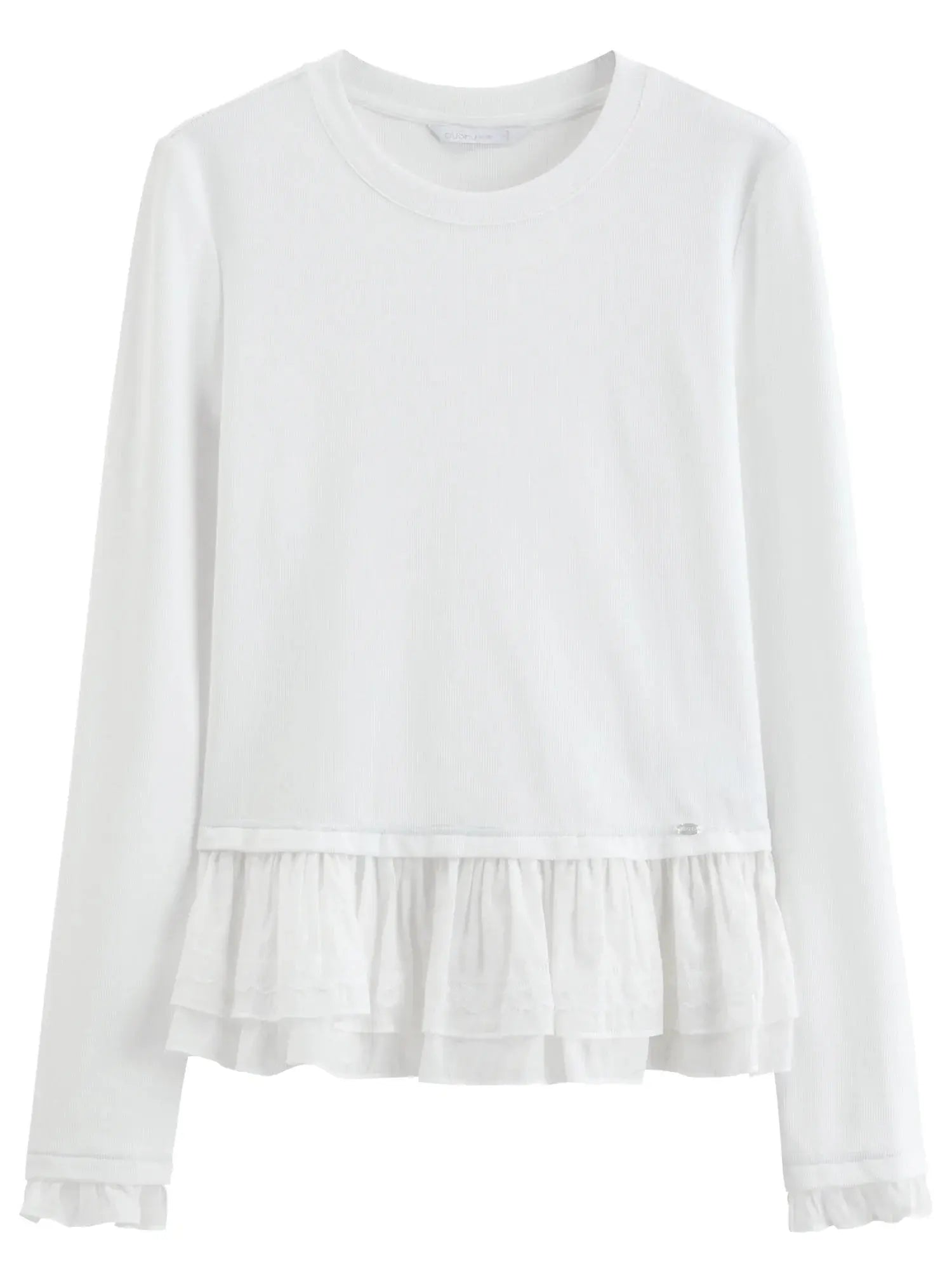 Women’s Ruffle Trim Knitted T-Shirt