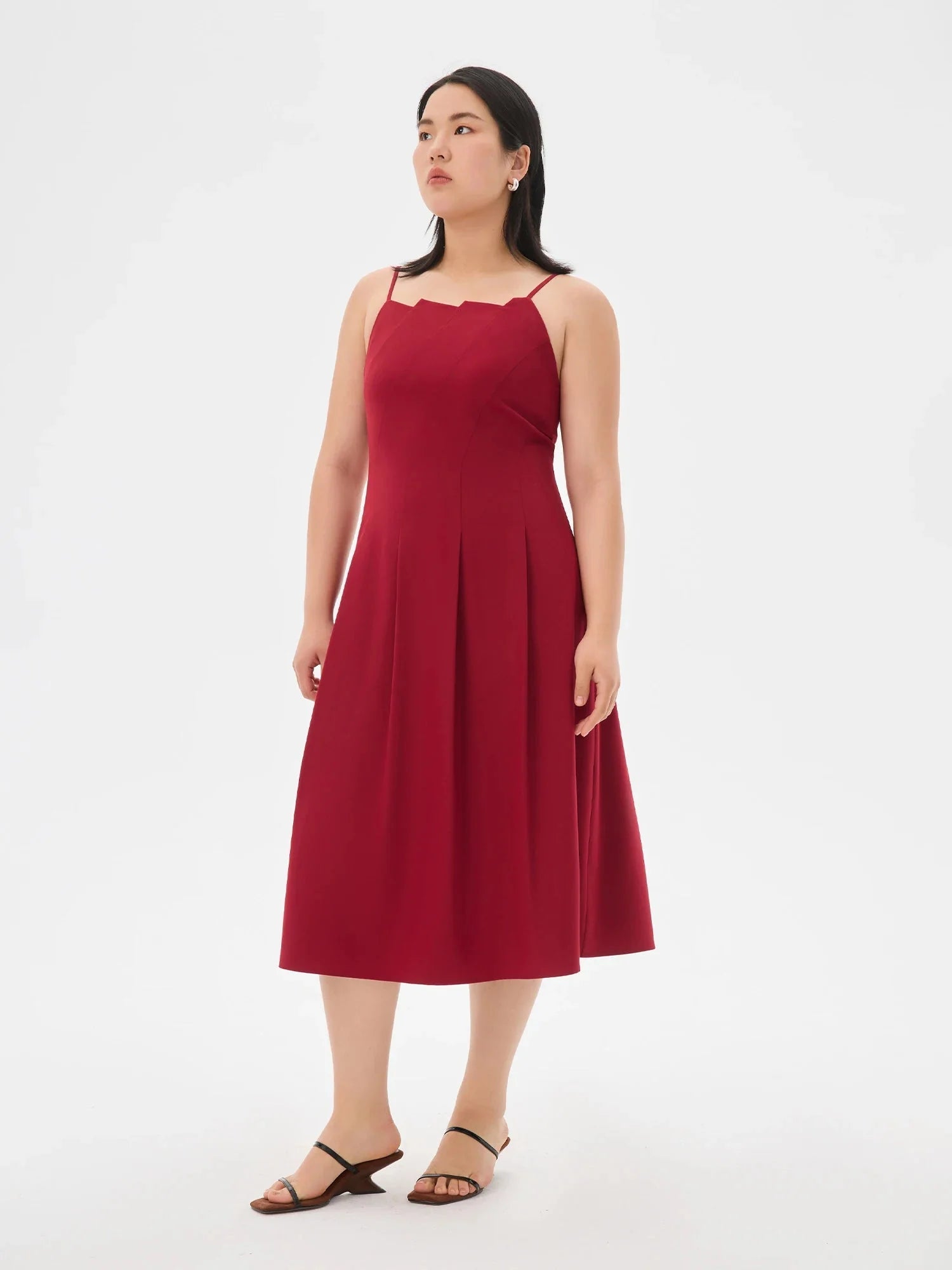 Origami Collar Maxi Dress Convertible 2-in-1 Silhouette