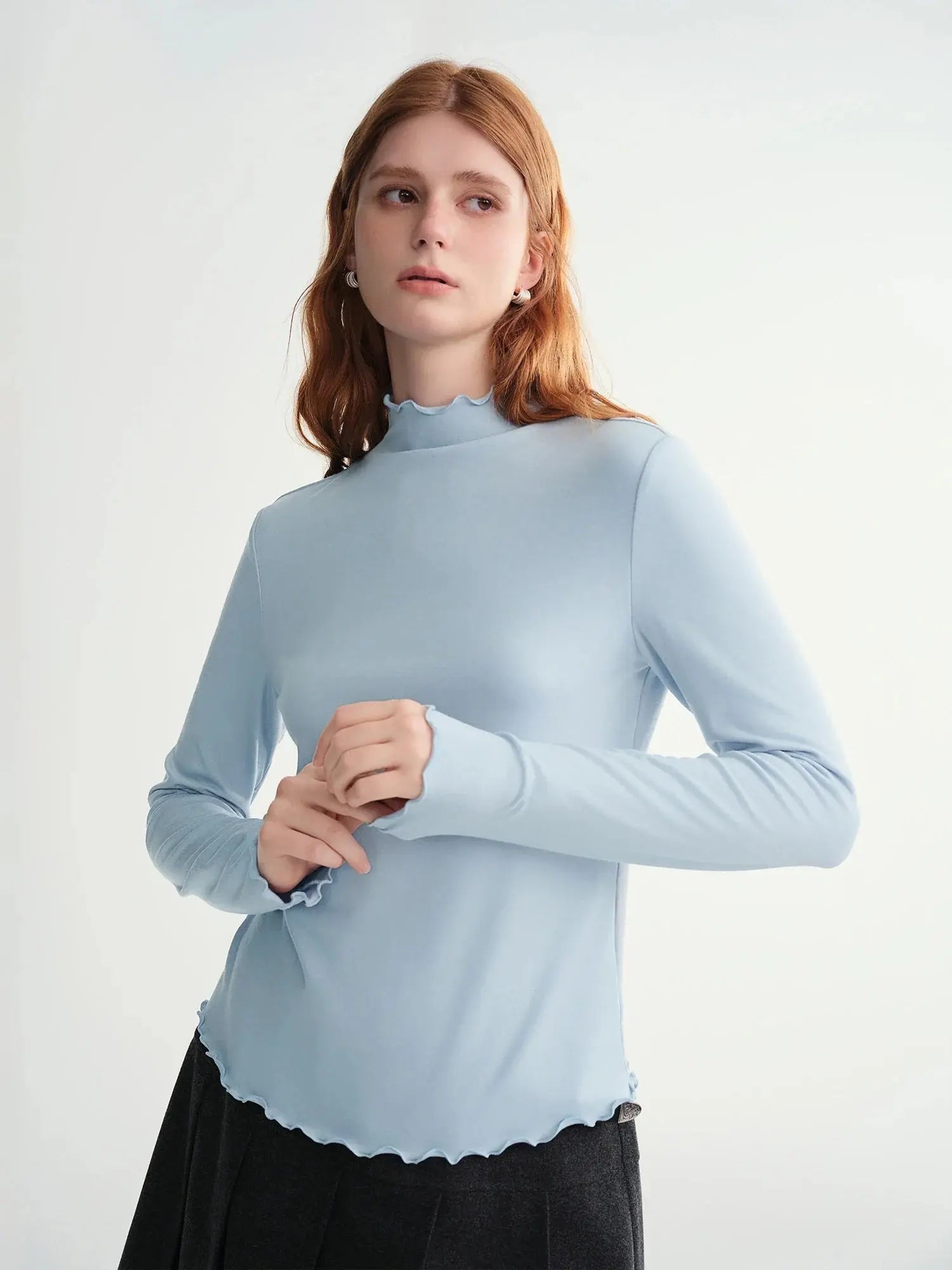 Women's Soft Self-Heating Wool Knit T-Shirt