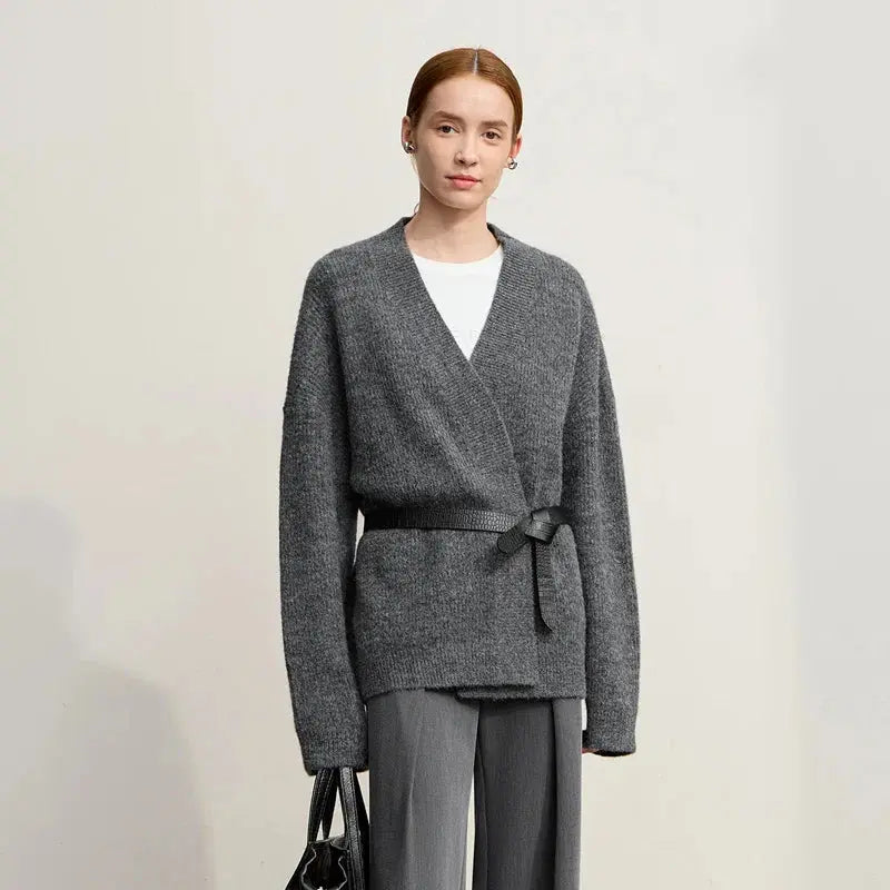 Cozy V-Neck Knit Cardigan for Women