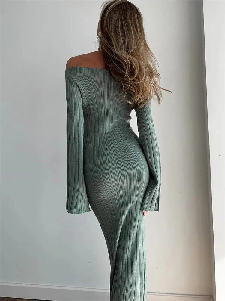 Women's Elegant High-Waist Slim Backless Dress