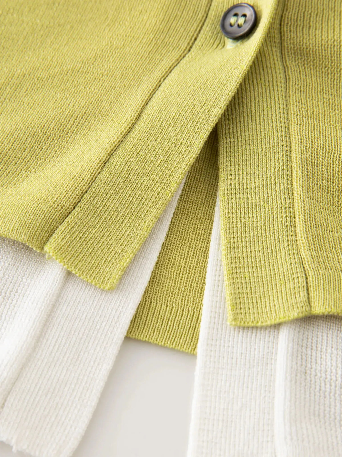 Plus Size Colorblock Layered Knit Pullover